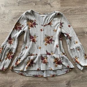 Floral Peplum Blouse